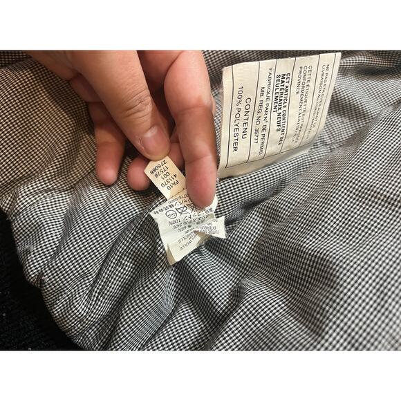 Y2K Oakley Black Gray Blue Window Pane Plaid Wool Blend Jacket Men's XL - Picture 11 of 11